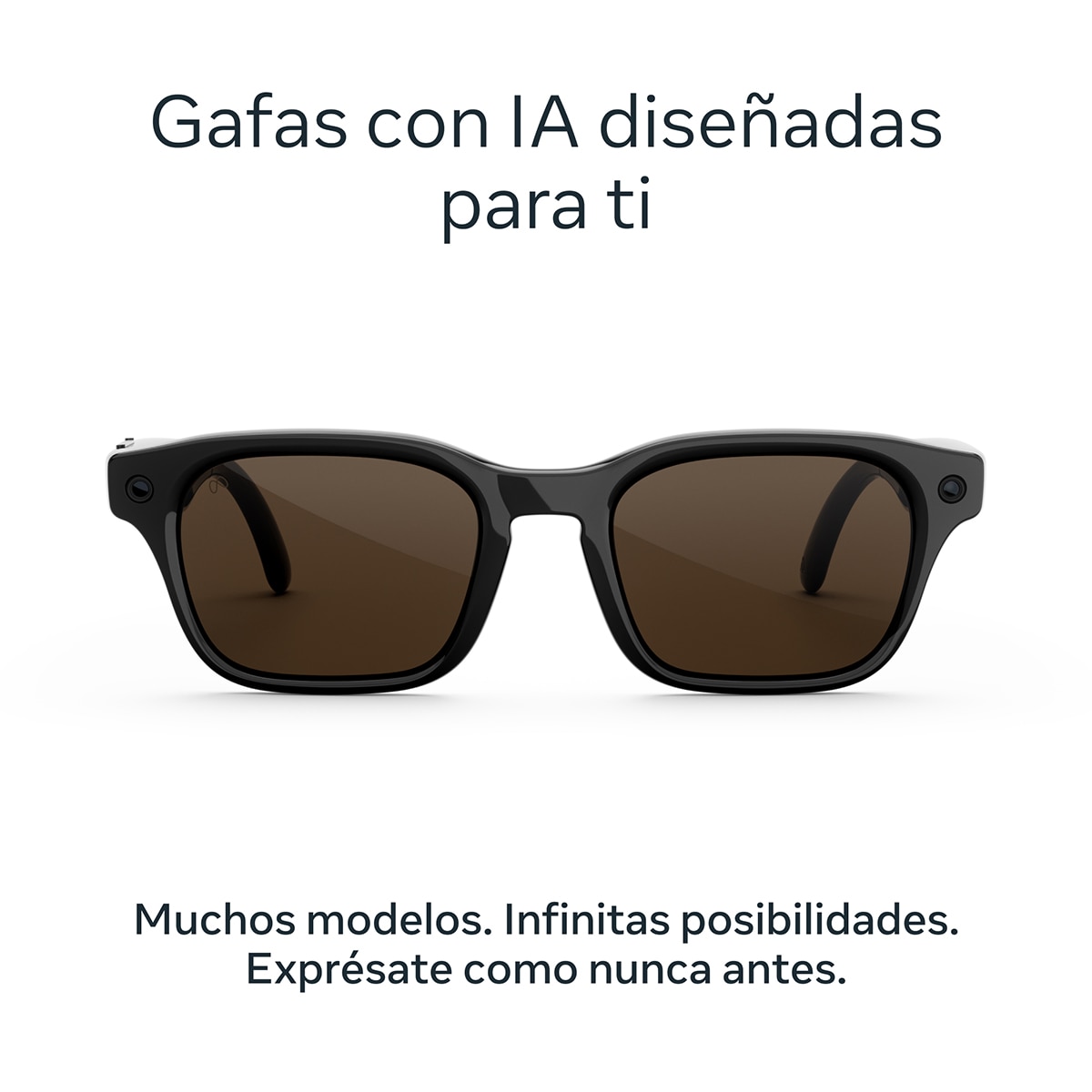 Gafas con IA Meta Adventurer, Negro clásico, Lentes en marrón 3