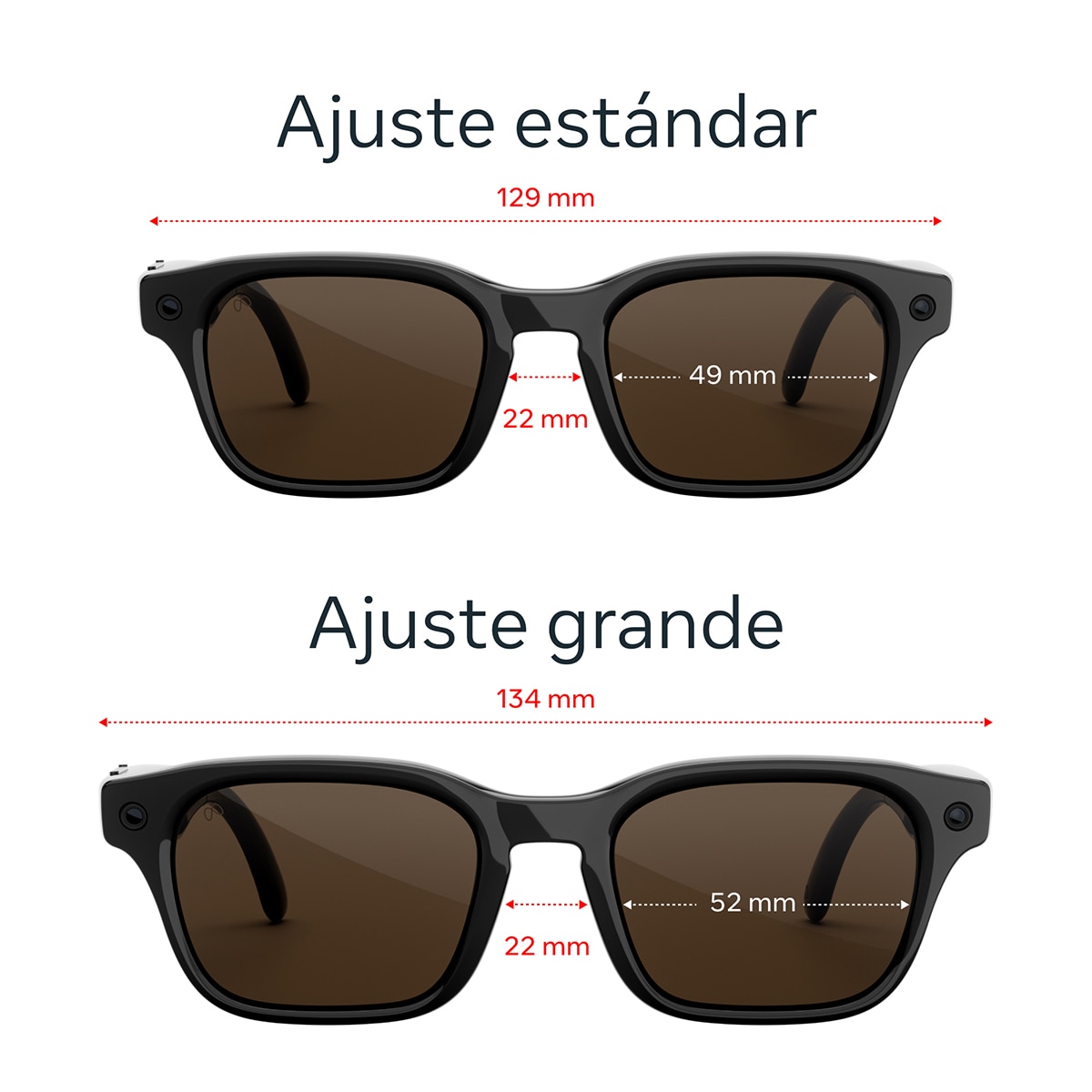 Gafas con IA Meta Adventurer, Negro clásico, Lentes en marrón 9