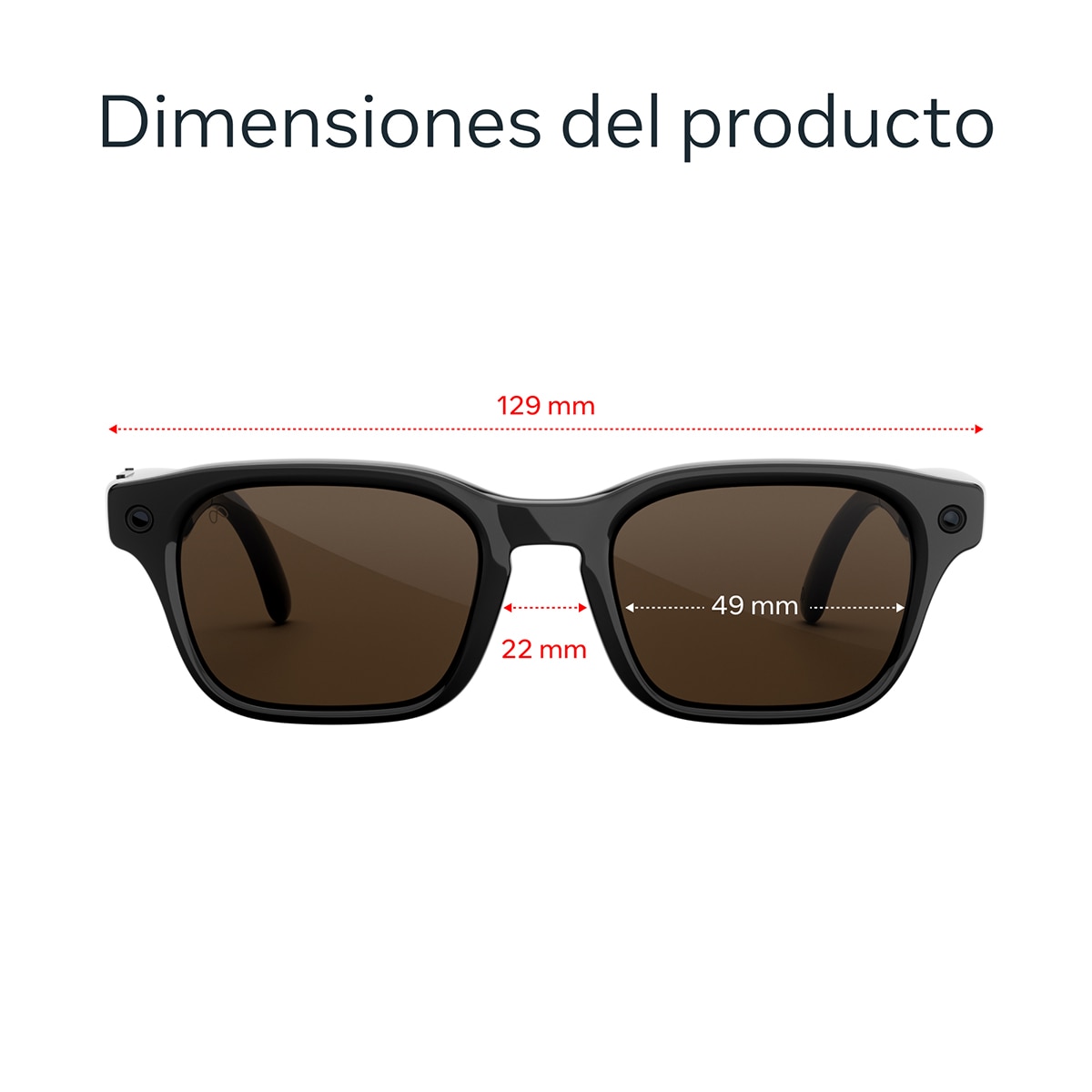 Gafas con IA Meta Adventurer, Negro clásico, Lentes en marrón 10