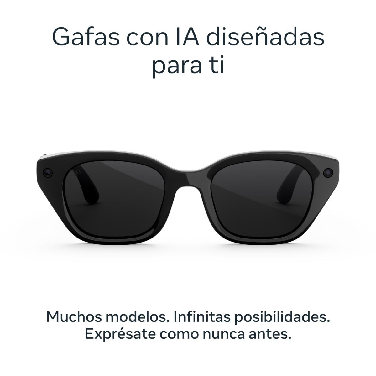 Gafas con IA Meta Capri, Negro clásico, Lentes Transitions en gris 2