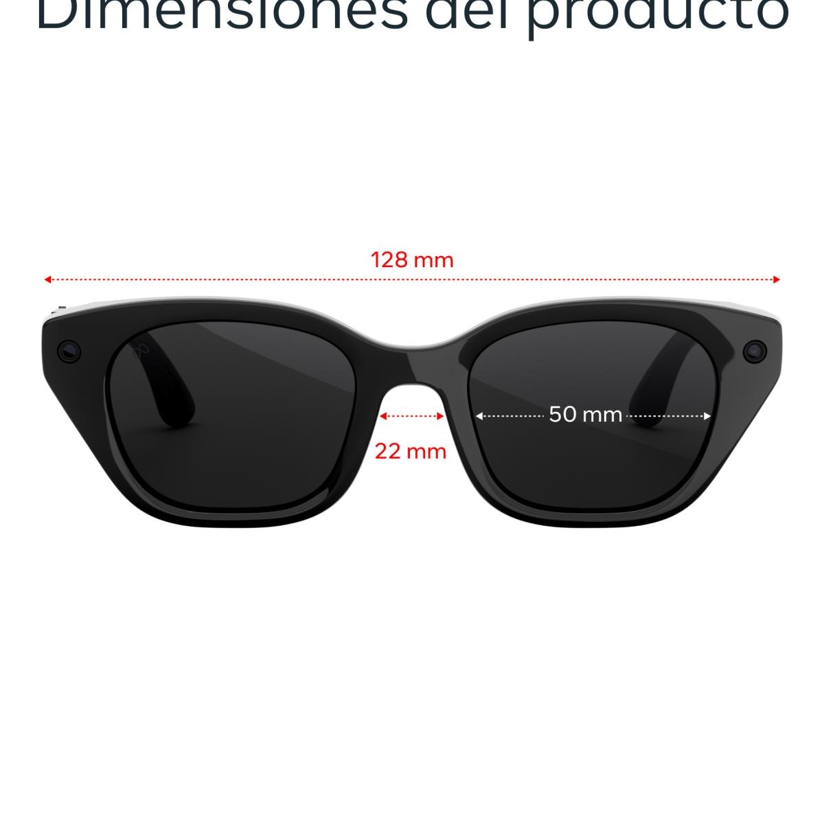 Gafas con IA Meta Capri, Negro clásico, Lentes Transitions en gris 8