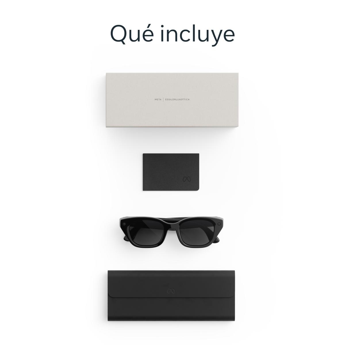 Gafas con IA Meta Capri, Negro clásico, Lentes Transitions en gris 9