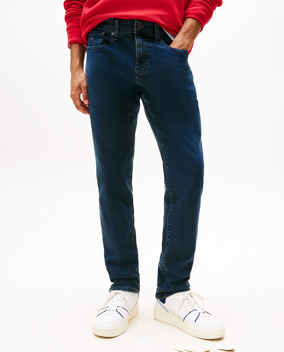 Jeans Scanton Slim Fit com Cintura Média Azul-2