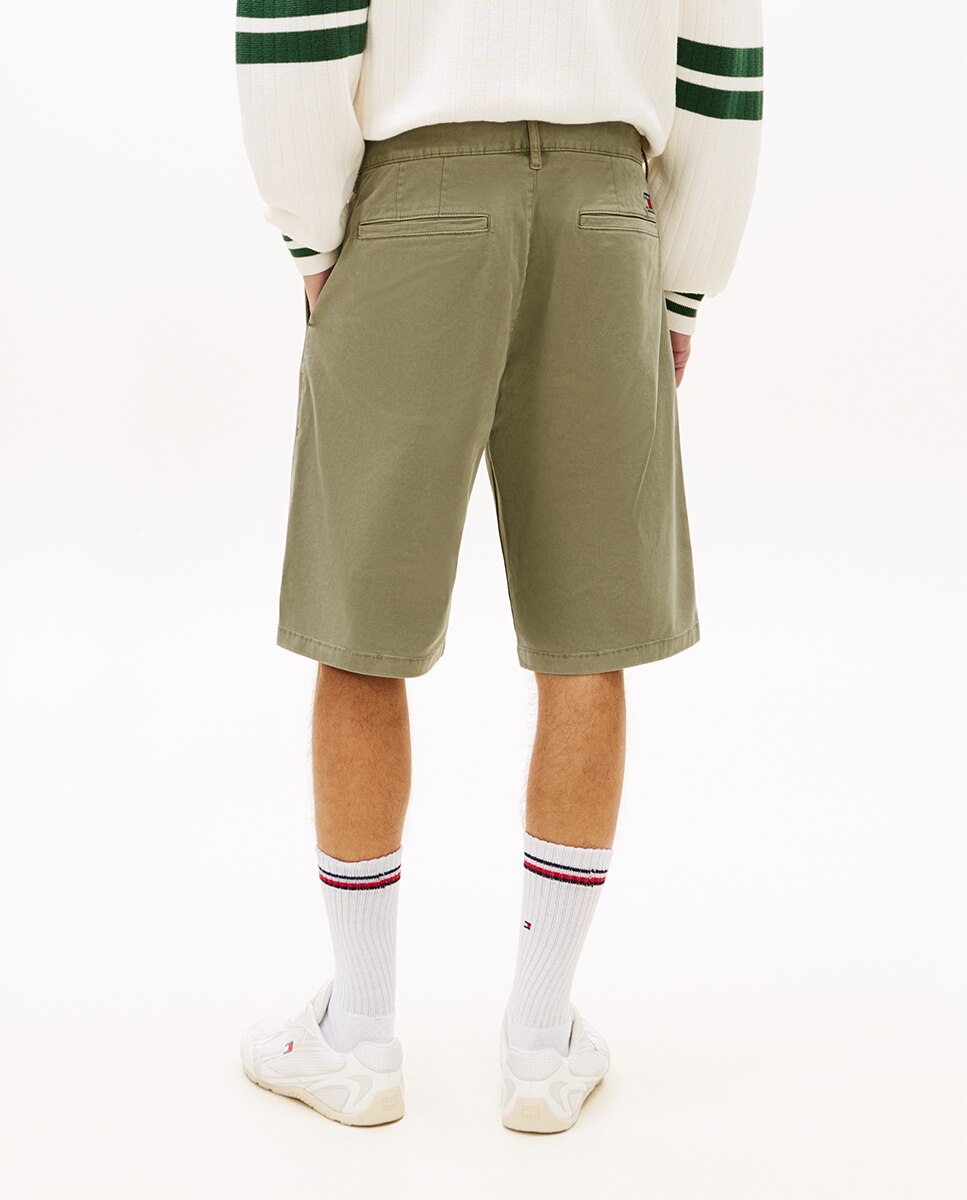 Pantalón corto chino de hombre OTIS regular fit - Tommy Jeans - Verde militar Verde militar-3