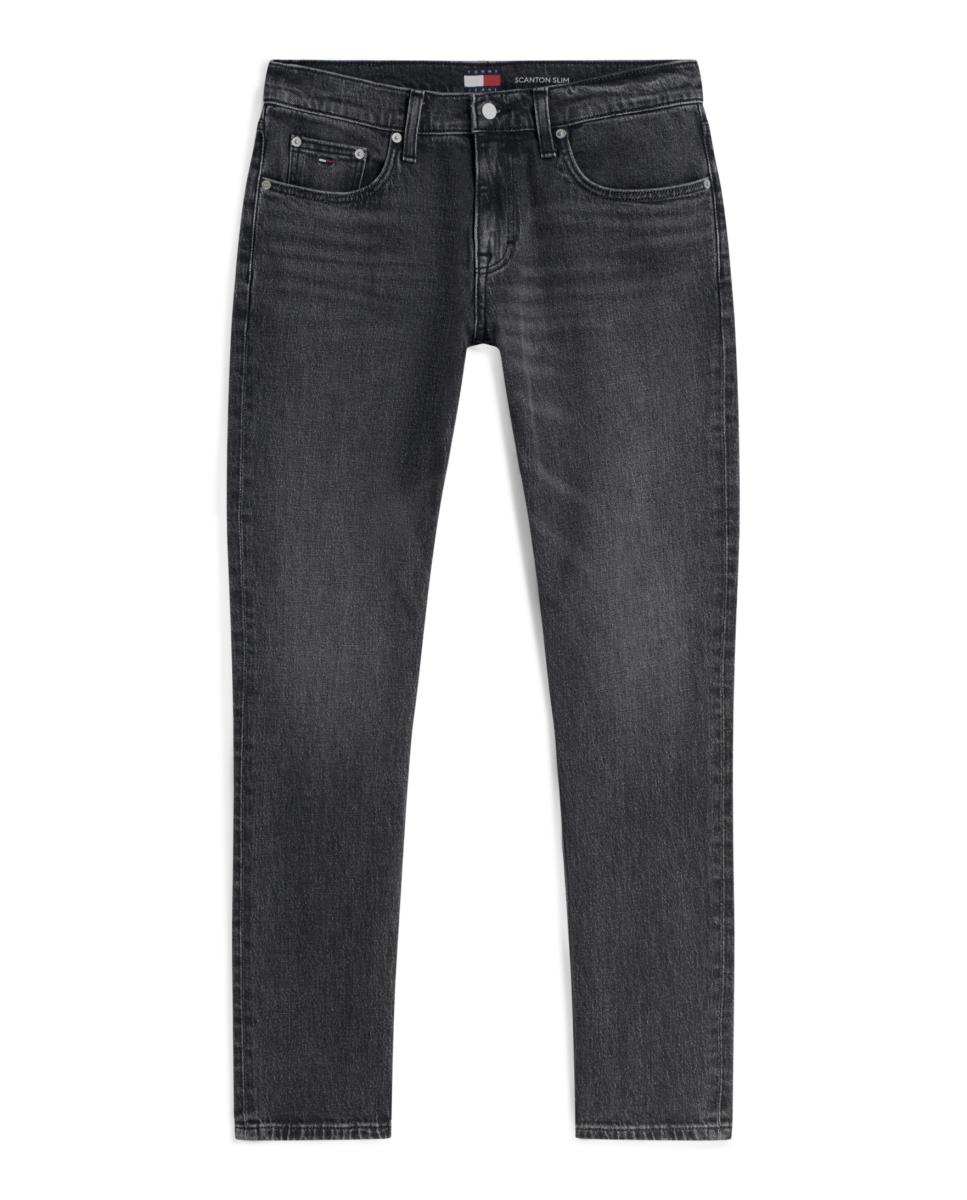 Jeans Slim Fit com Desenho de Cinco Bolsos e Fecho de Correr e Botão Preto-5