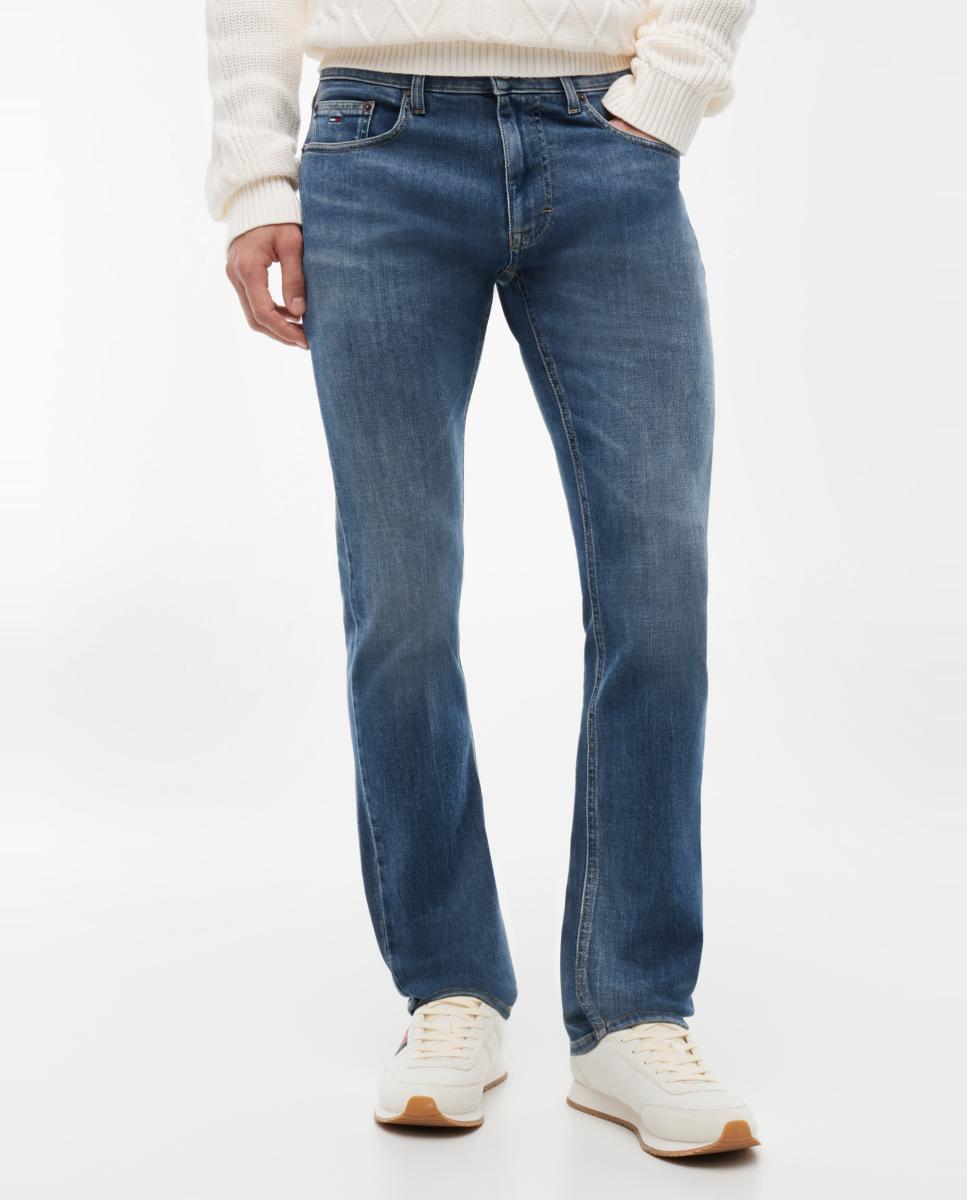 Jeans Slim Fit com Desenho de Cinco Bolsos e Fecho de Correr e Botão Cinzento-2