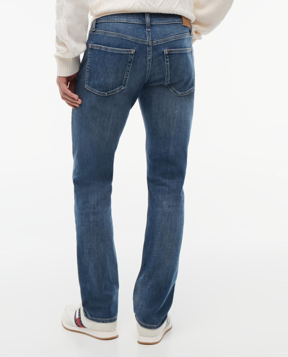 Jeans Slim Fit com Desenho de Cinco Bolsos e Fecho de Correr e Botão Cinzento-3