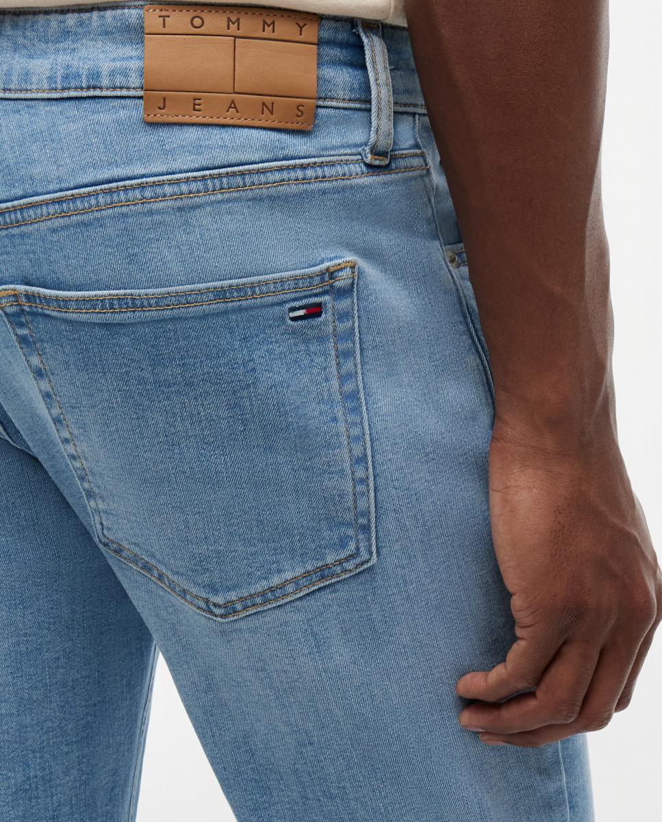 Jeans Scanton de Corte Justo Azul-claro-4
