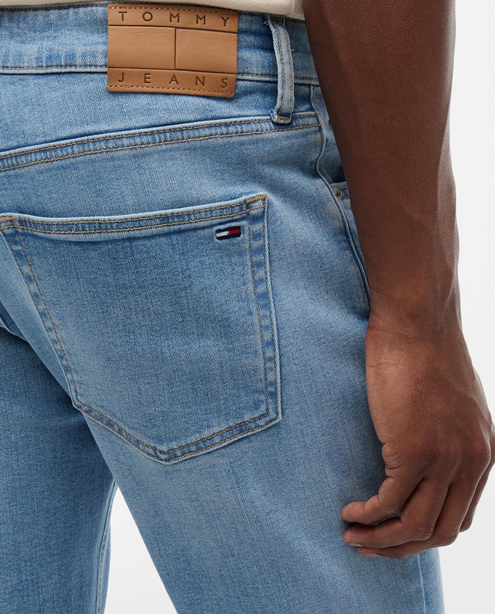 Jeans Scanton de Corte Justo Azul-claro-5