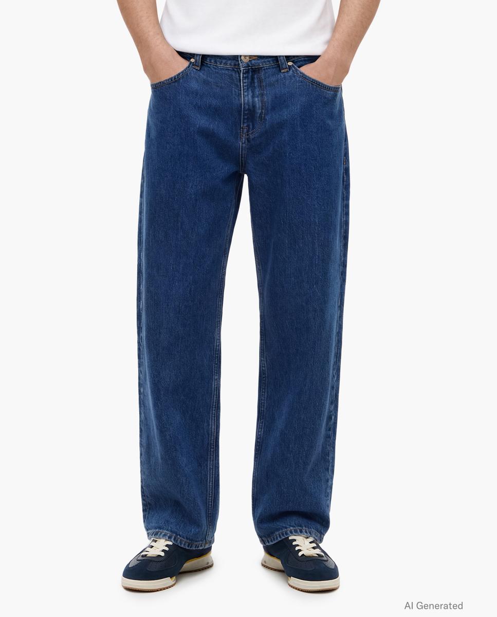 Vaquero relaxed straight de hombre con diseño clásico de cinco bolsillos y cierre con cremallera y botón - Tommy Jeans - Azul Azul-2