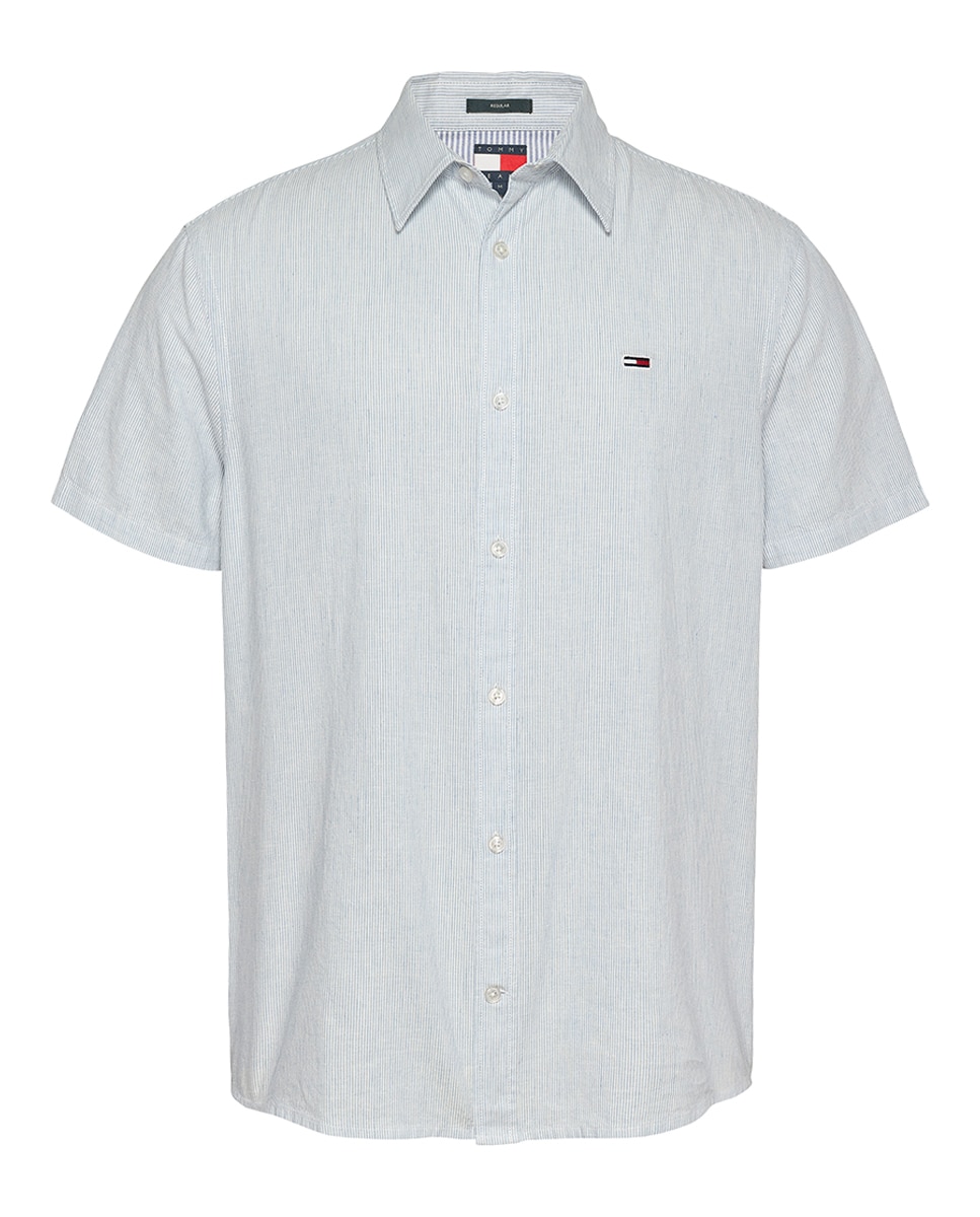 Camisa de Manga Curta Regular Fit Azul-claro-4