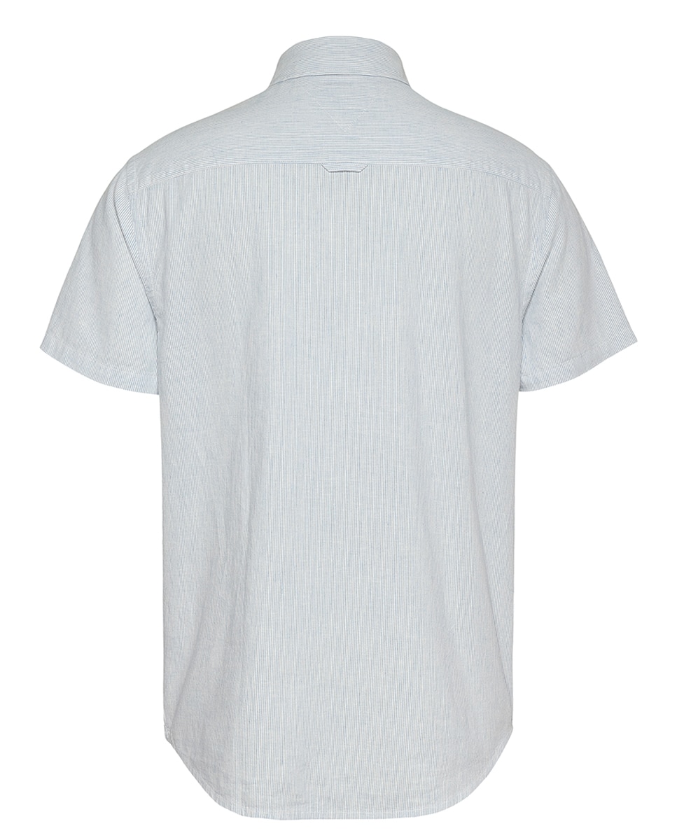 Camisa de Manga Curta Regular Fit Azul-claro-5