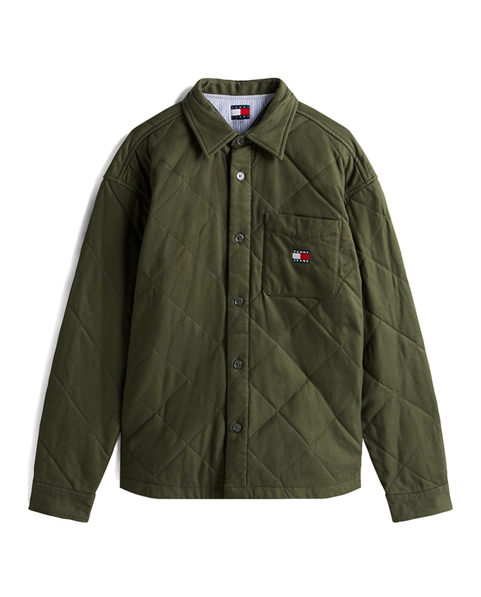 Sobrecamisa Acolchoada Verde-escuro-1