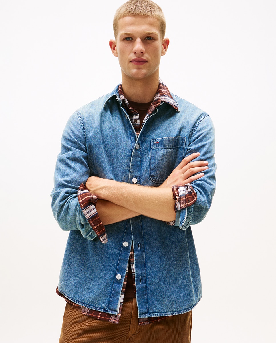 Camisa de Ganga Regular Fit Azul-1