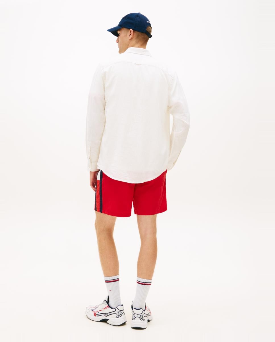 Camisa de Linho Regular Fit Branco-2