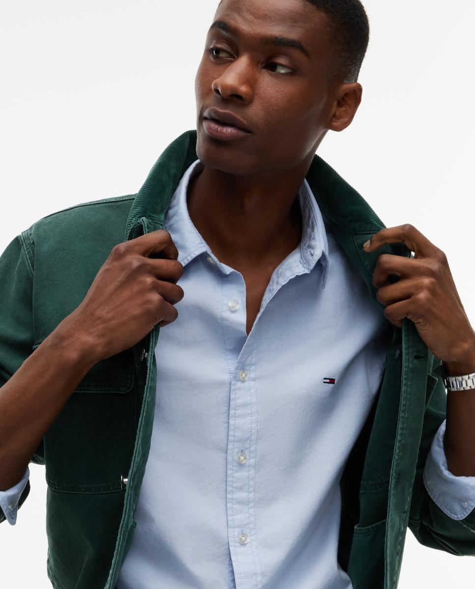 Camisa Slim TJM Slim Oxford Shirt Azul-claro-3