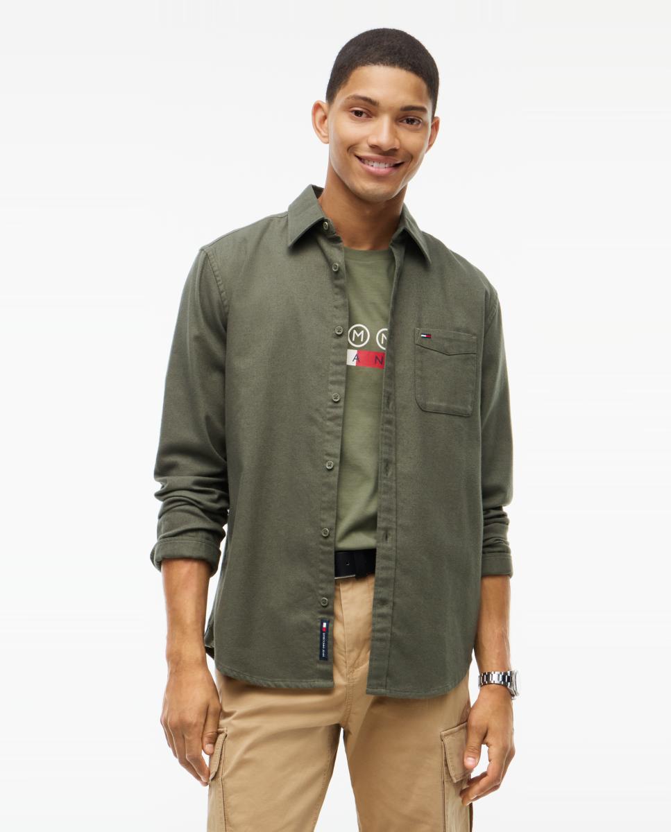 Camisa de Flanela TJM Reg Flannel Shirt Ext Verde-militar-1