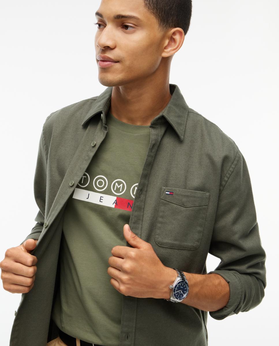 Camisa de Flanela TJM Reg Flannel Shirt Ext Verde-militar-3