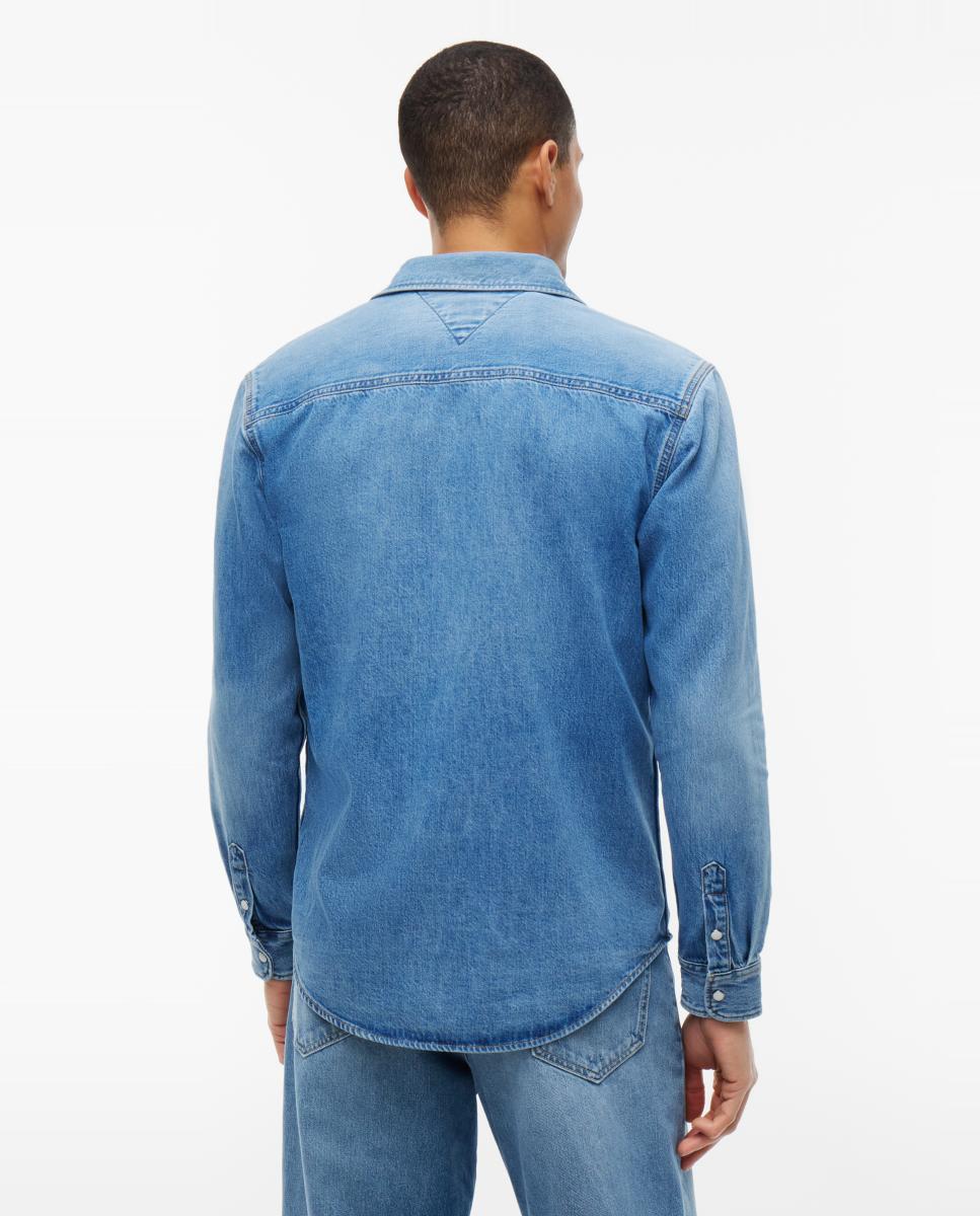 Camisa de Corte Regular TJM Regular Shirt Ext DJ8030 Azul-2