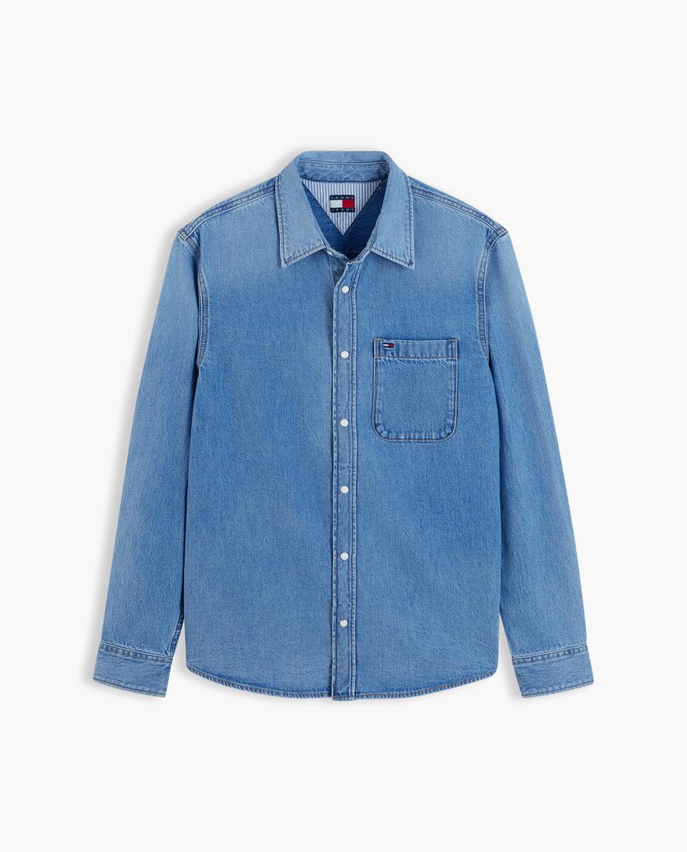 Camisa de Corte Regular TJM Regular Shirt Ext DJ8030 Azul-4