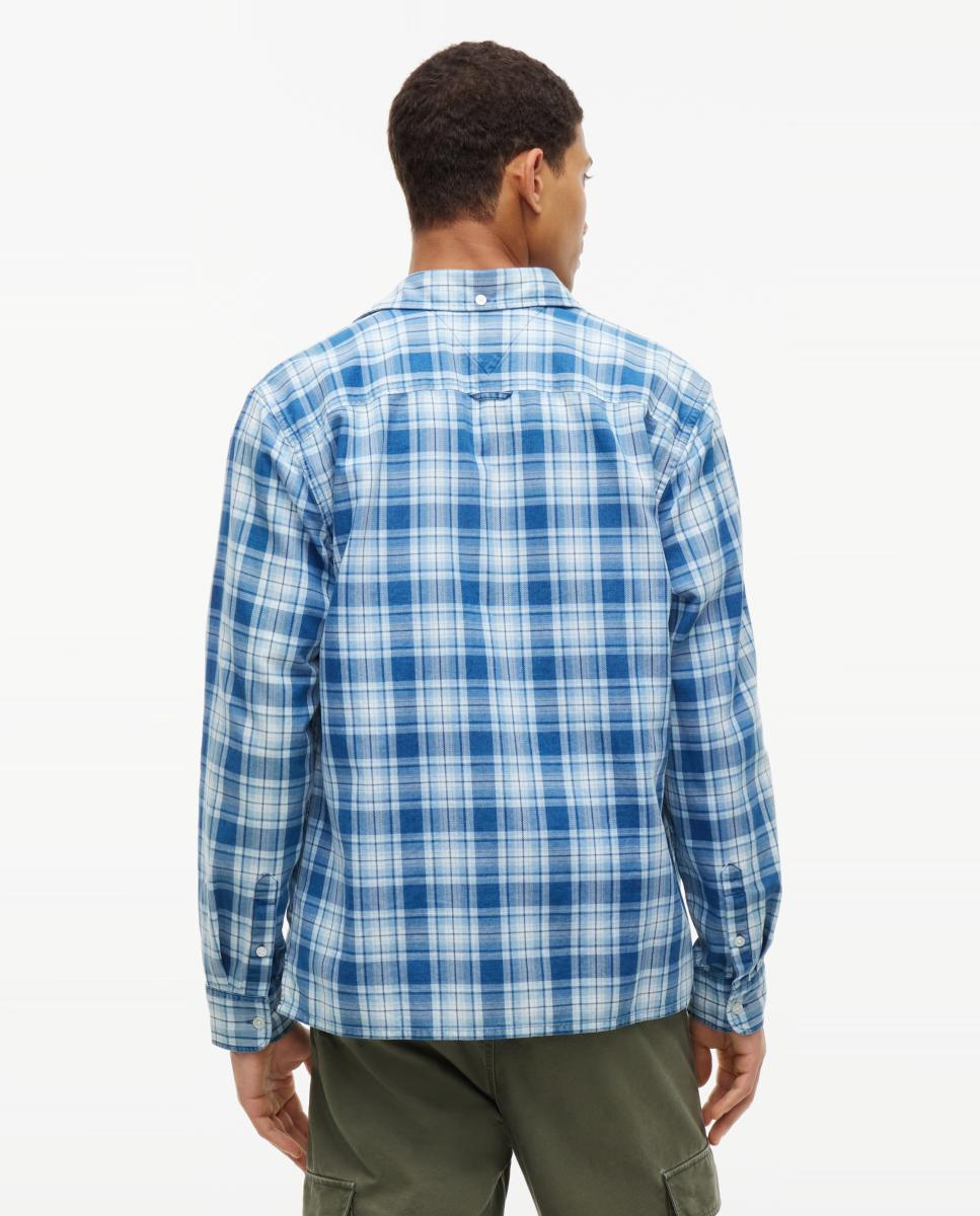 Camisa TJM Reg Dobby Check Shirt Ext Azul-2