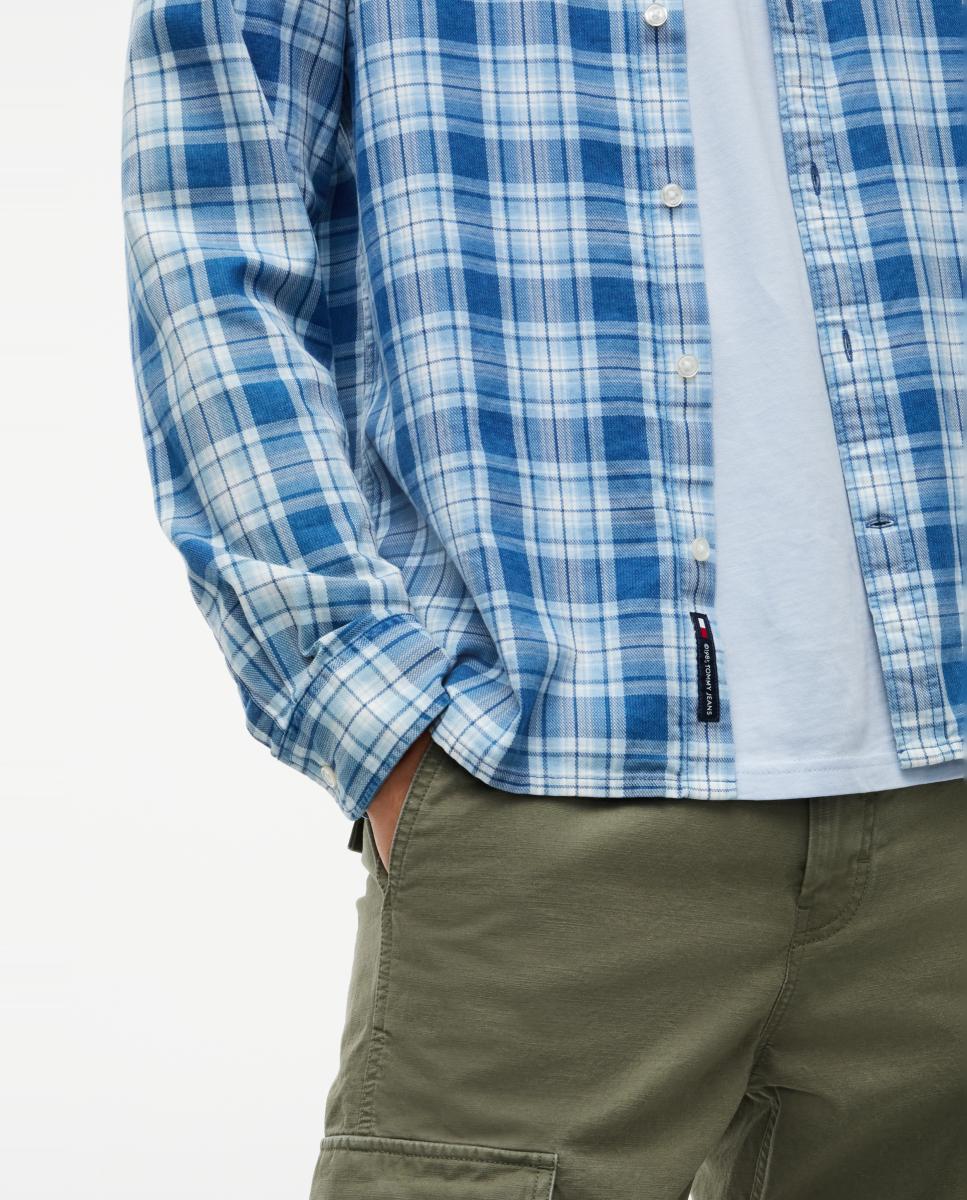 Camisa TJM Reg Dobby Check Shirt Ext Azul-3