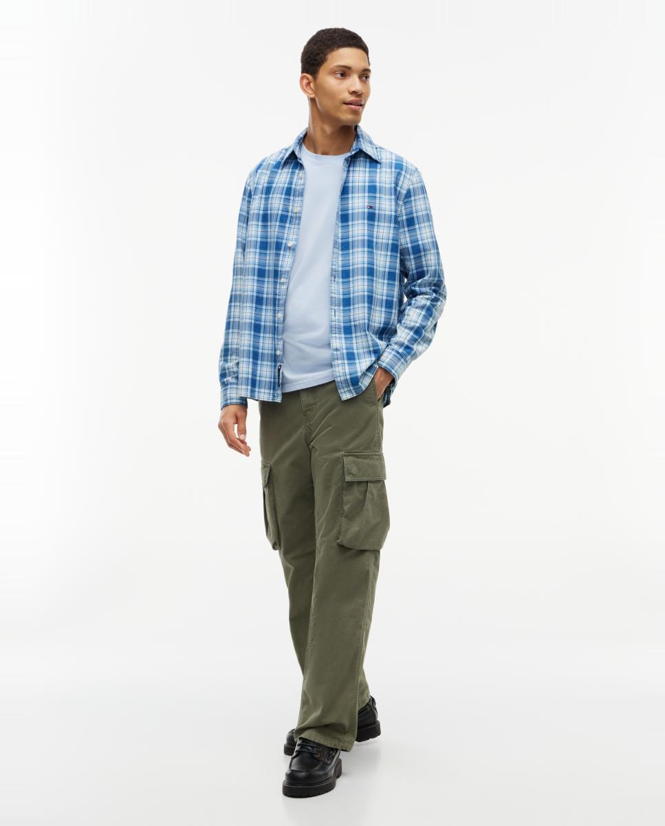 Camisa TJM Reg Dobby Check Shirt Ext Azul-6