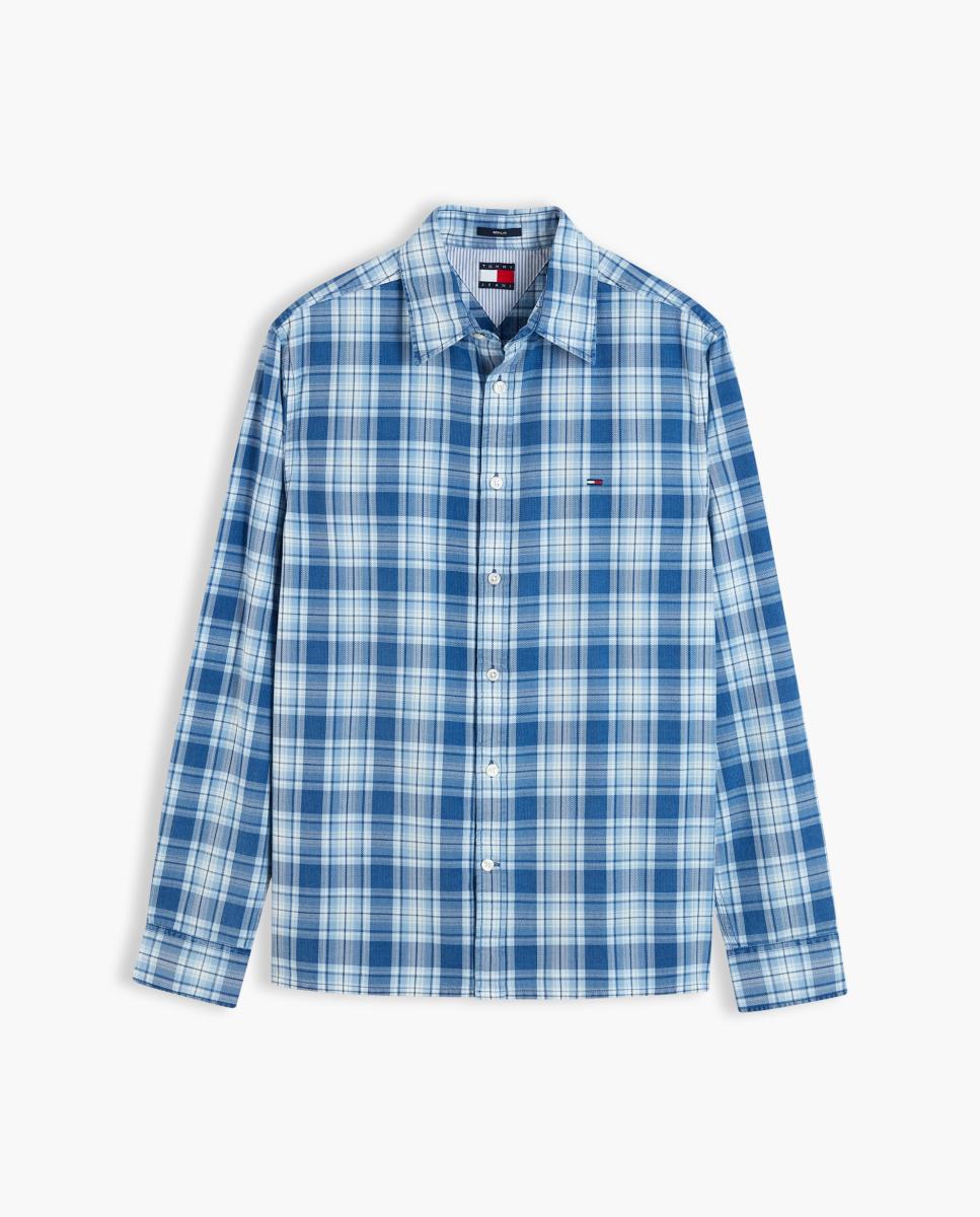 Camisa TJM Reg Dobby Check Shirt Ext Azul-4