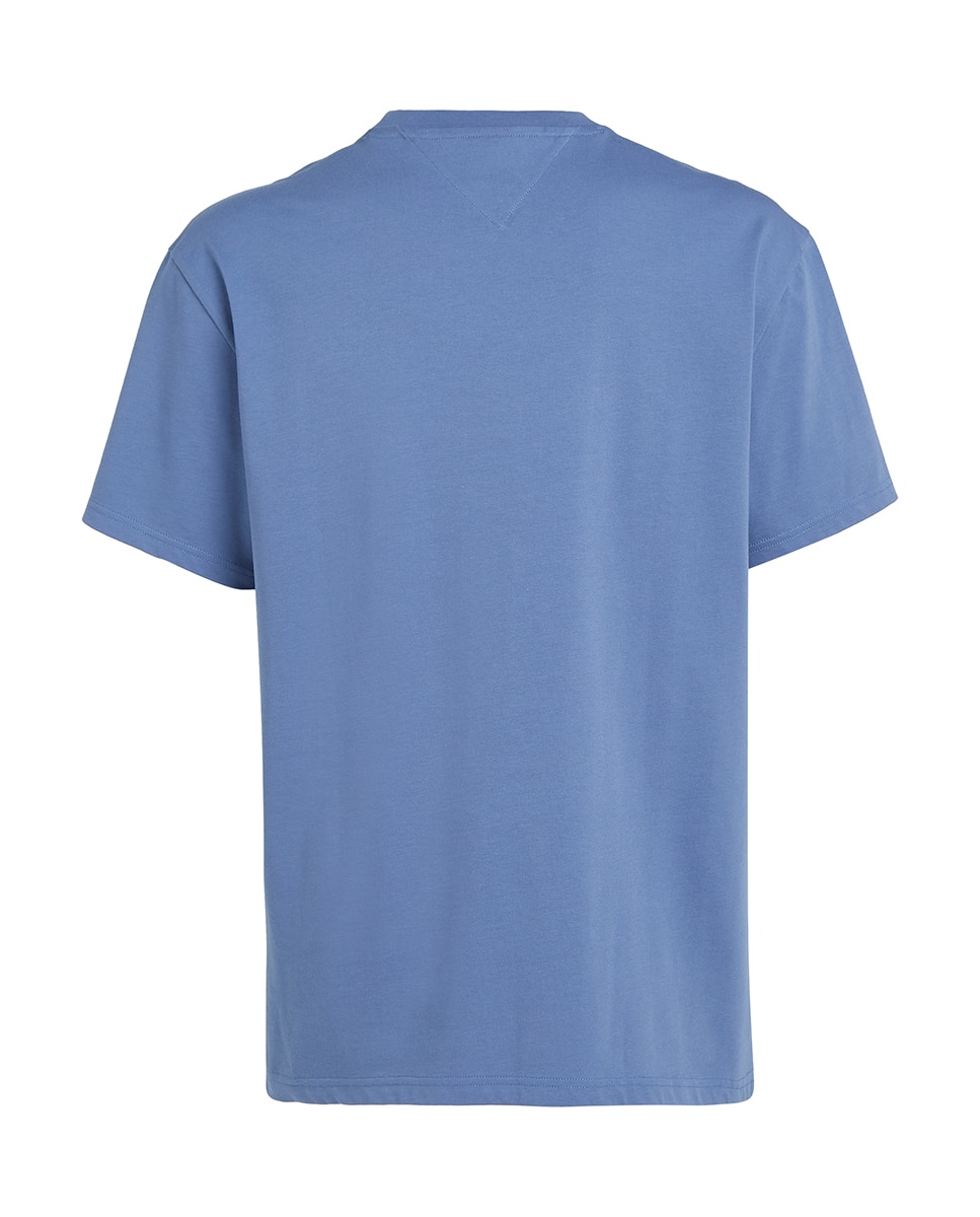 T-shirt Regular Fit com Manga Curta Azul-índigo-6