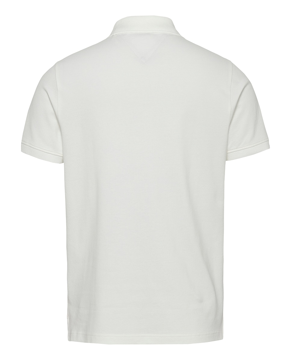 Polo Slim Fit de Manga Curta Branco-5