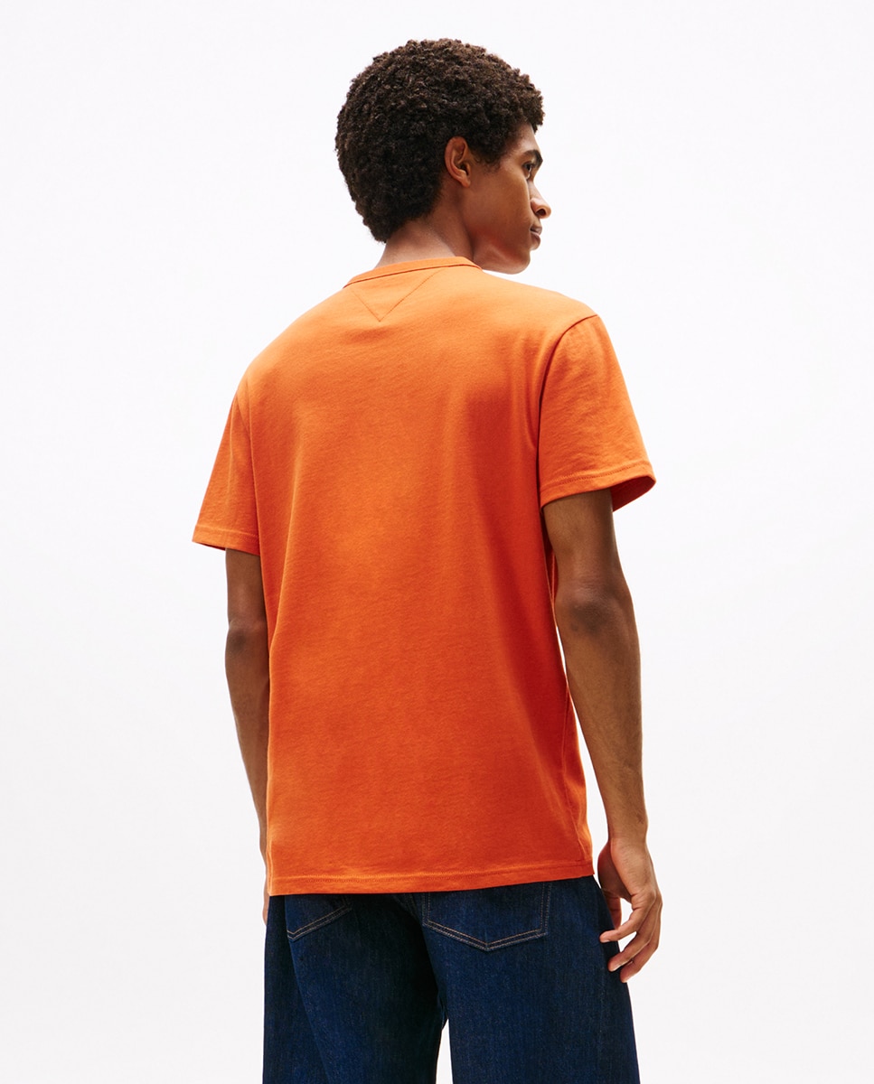 T-shirt Regular Fit com Manga Curta Laranja-2