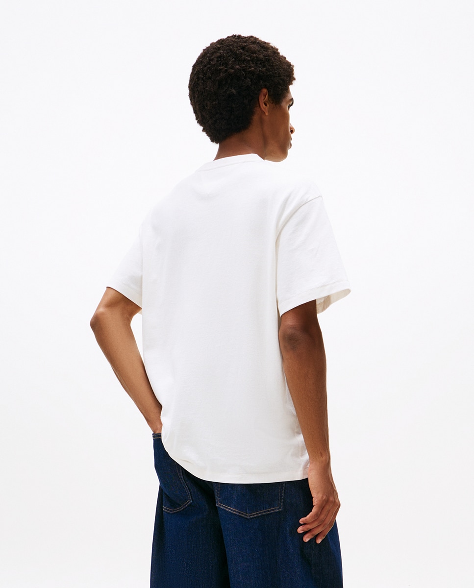 T-shirt Relaxed Fit com Manga Curta Cru-2