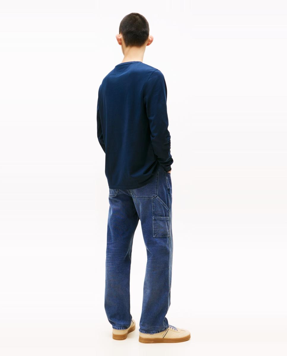 Camiseta de hombre TJM Slim Chest Linear LS Tee de Tommy Jeans. - Azul marino Azul marino-2
