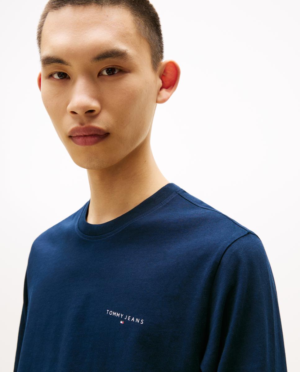 Camiseta de hombre TJM Slim Chest Linear LS Tee de Tommy Jeans. - Azul marino Azul marino-3