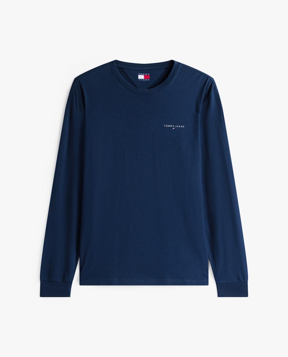 Camiseta de hombre TJM Slim Chest Linear LS Tee de Tommy Jeans. - Azul marino Azul marino-4
