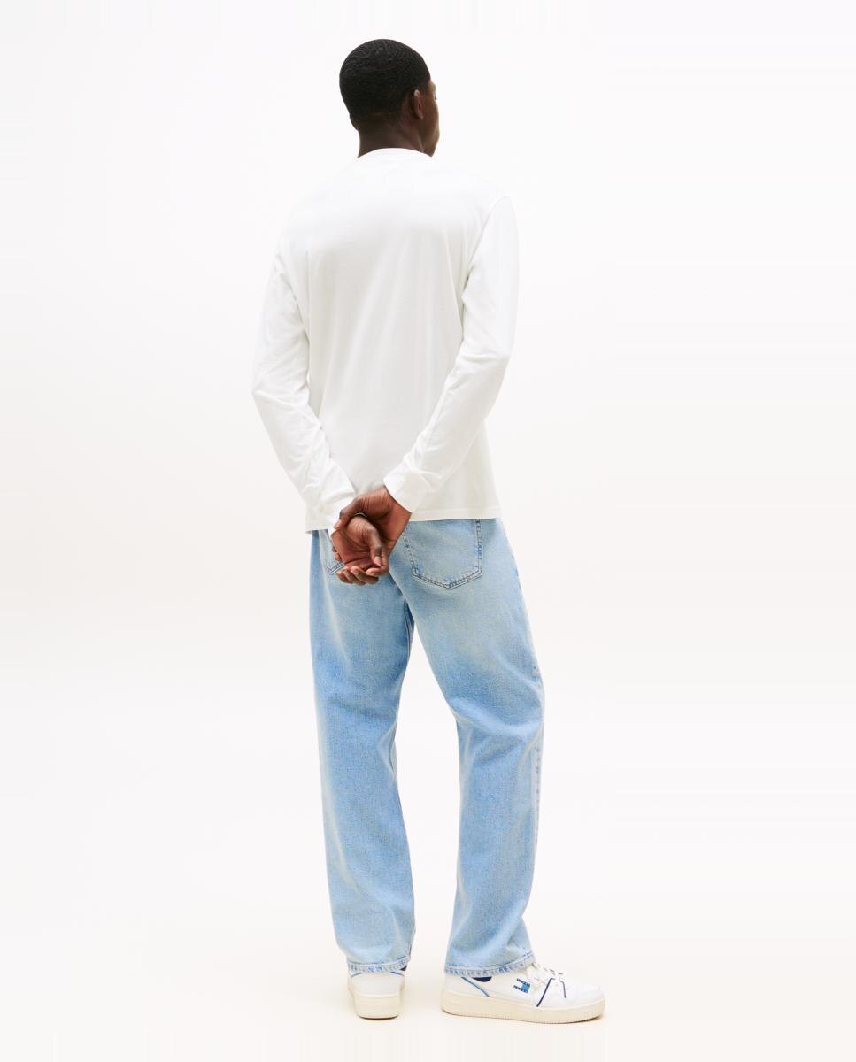 Camisola Regular Fit com Manga Comprida Branco-2