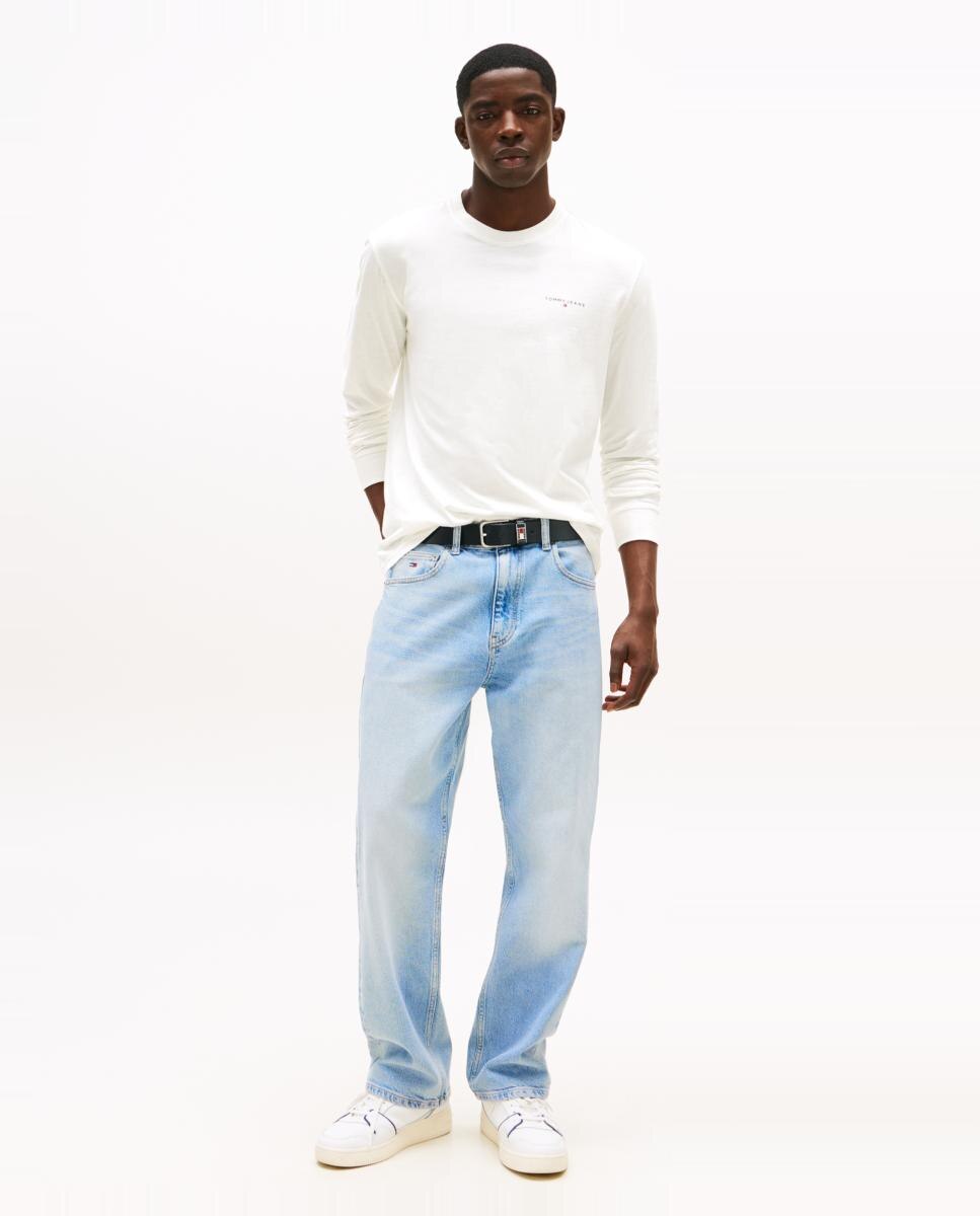 Camisola Regular Fit com Manga Comprida Branco-5