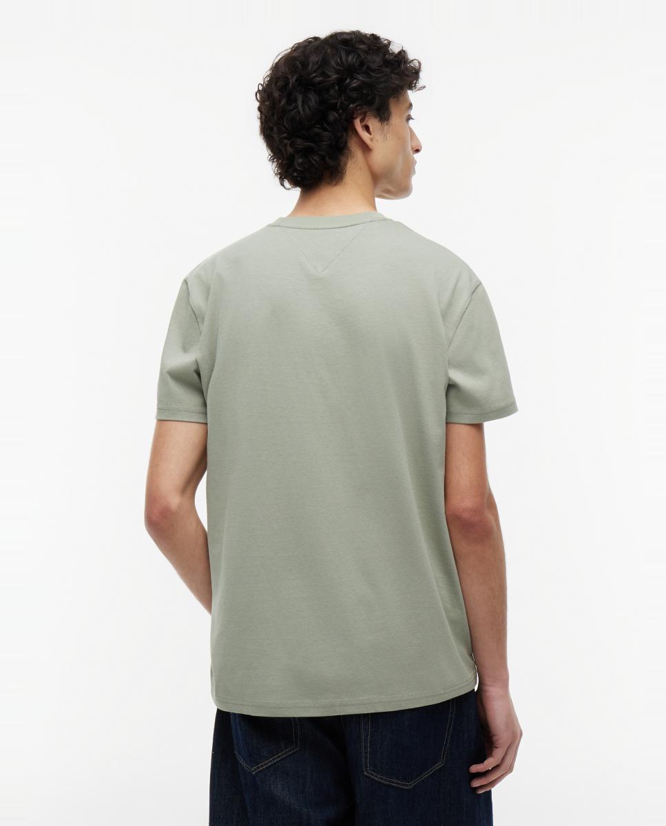 Camiseta regular fit de Tommy Jeans con logotipo lineal - Verde Verde-2
