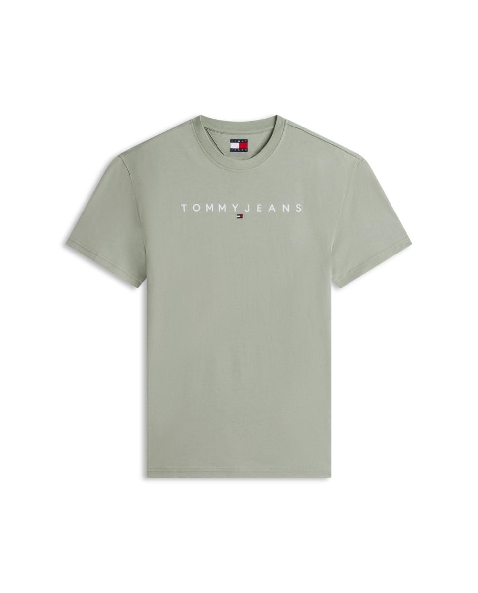 Camiseta regular fit de Tommy Jeans con logotipo lineal - Verde Verde-4