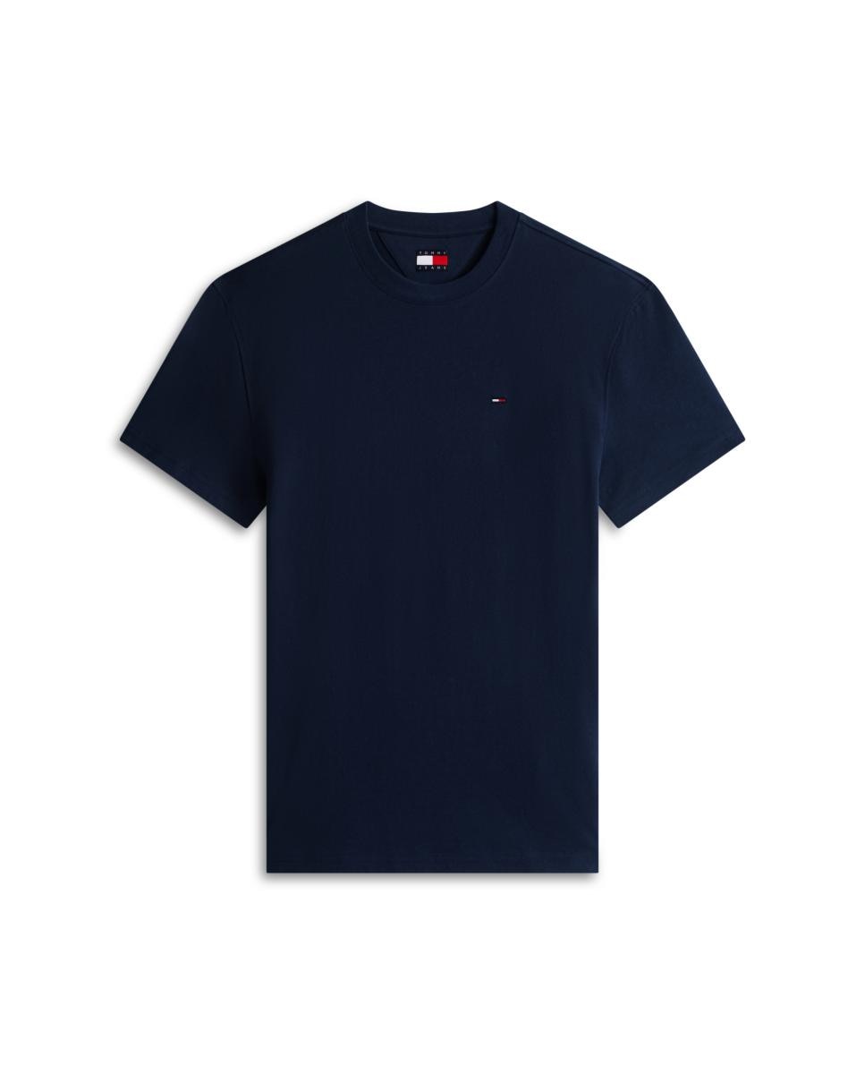 Camiseta de hombre de manga corta con corte regular y logotipo bordado - Tommy Jeans - Azul marino Azul marino-4