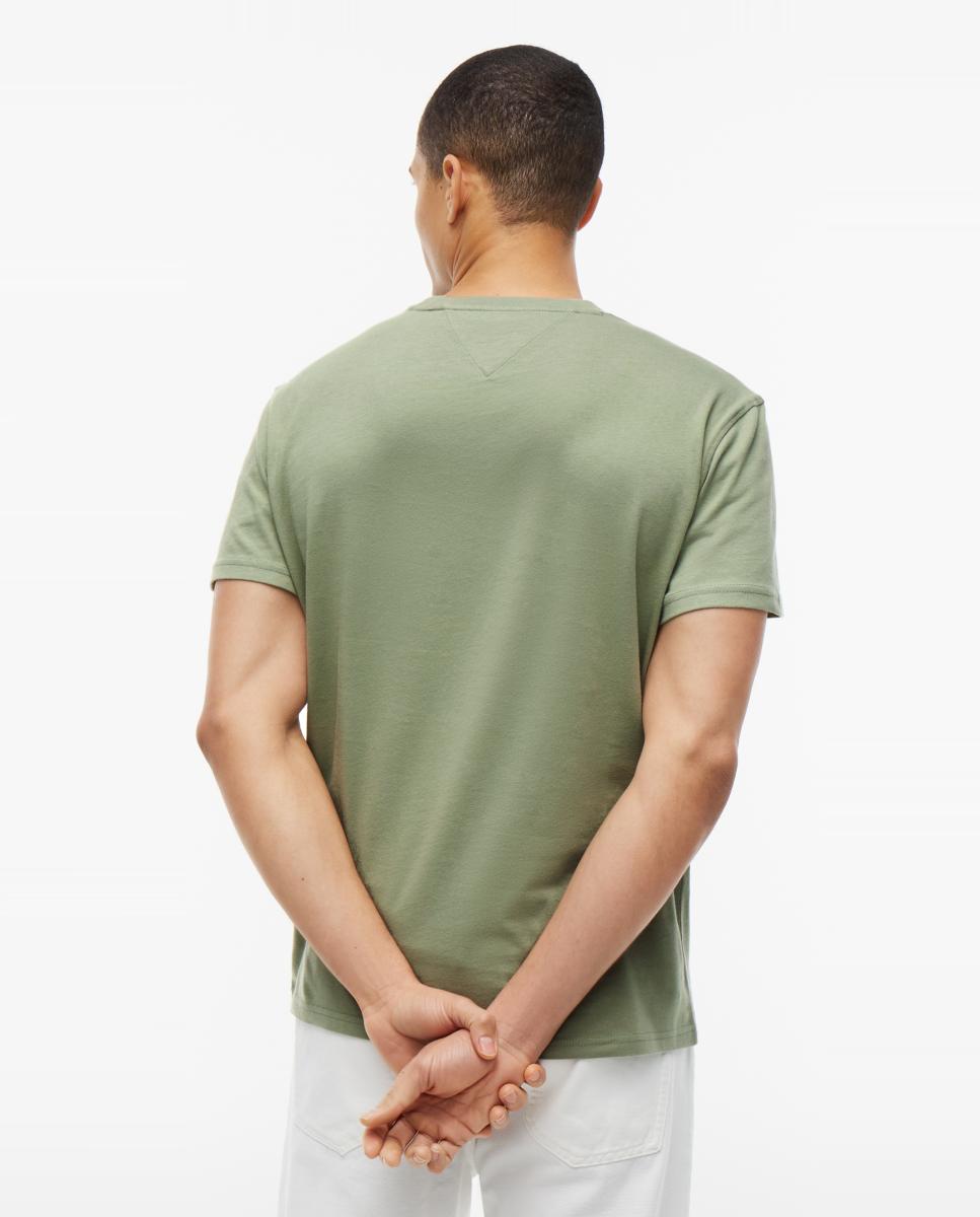 T-shirt de Manga Curta com Corte Regular e Logótipo Bordado Verde-2