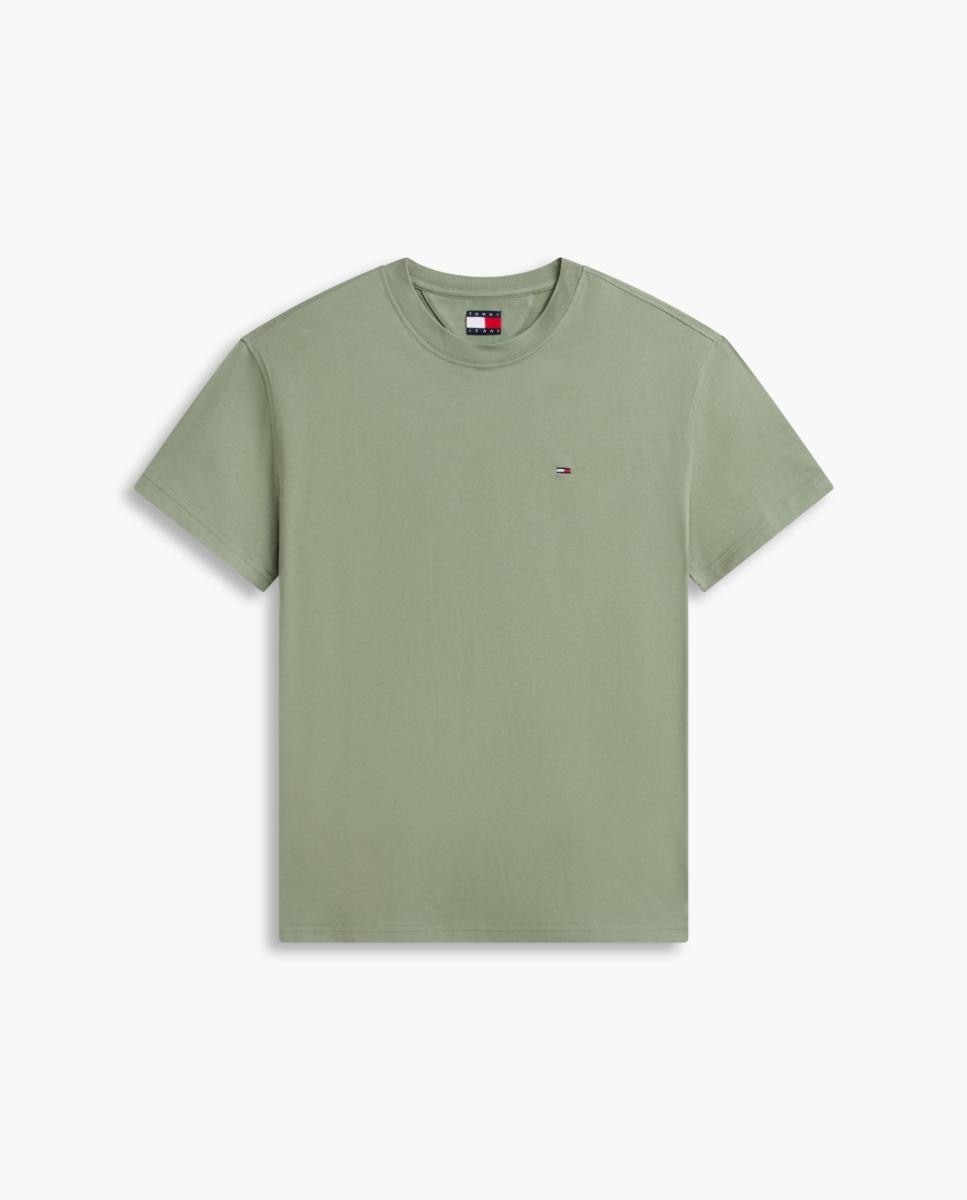 T-shirt de Manga Curta com Corte Regular e Logótipo Bordado Verde-4