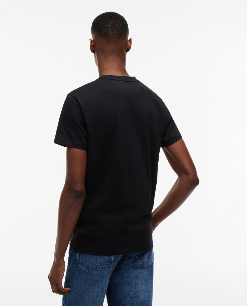 Imagen 2 de Camiseta de hombre de manga corta con corte slim y logotipo en el pecho - Tommy Jeans - Negro Negro