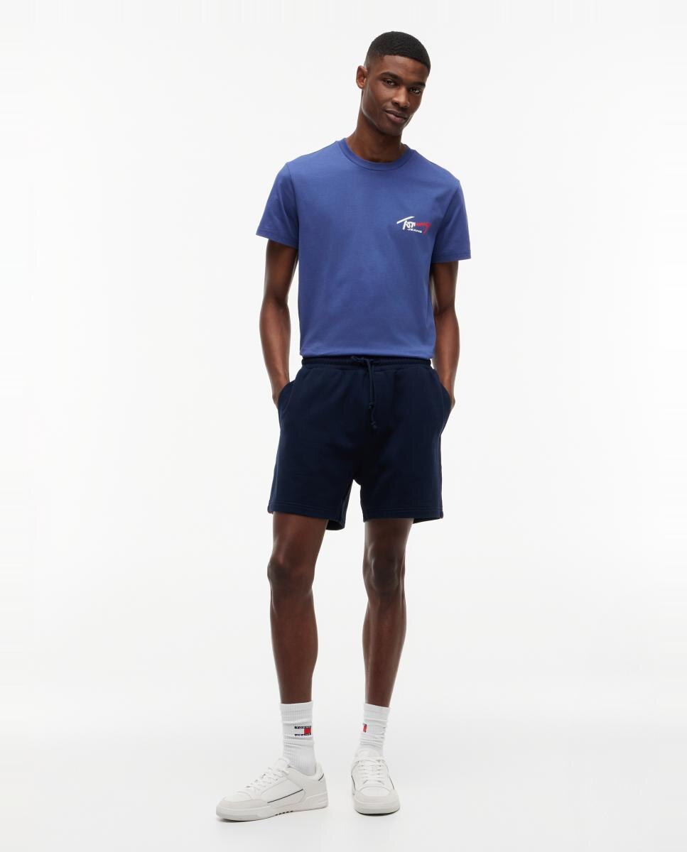 Imagen 5 de Camiseta de hombre de manga corta con corte slim y logotipo en el pecho - Tommy Jeans - Azul Azul