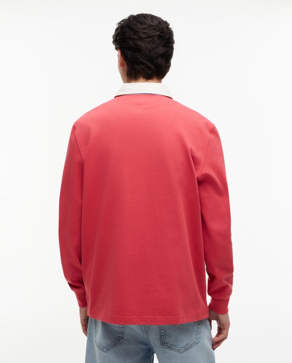 Polo Rugby com Corte Relaxed e Emblema no Peito Coral-2