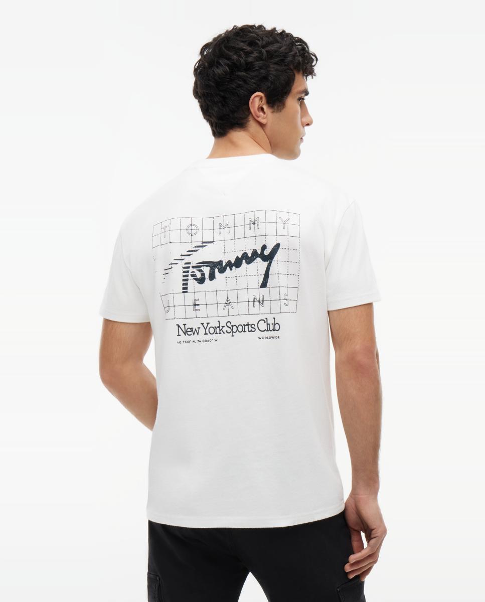 Imagen 2 de Camiseta de hombre de manga corta con corte regular y gráfico con logo en el pecho - Tommy Jeans - Blanco Blanco