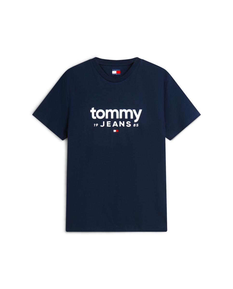 T-shirt de Manga Curta com Logótipo no Peito e Corte Slim - Azul-Marinho Azul-marinho-4