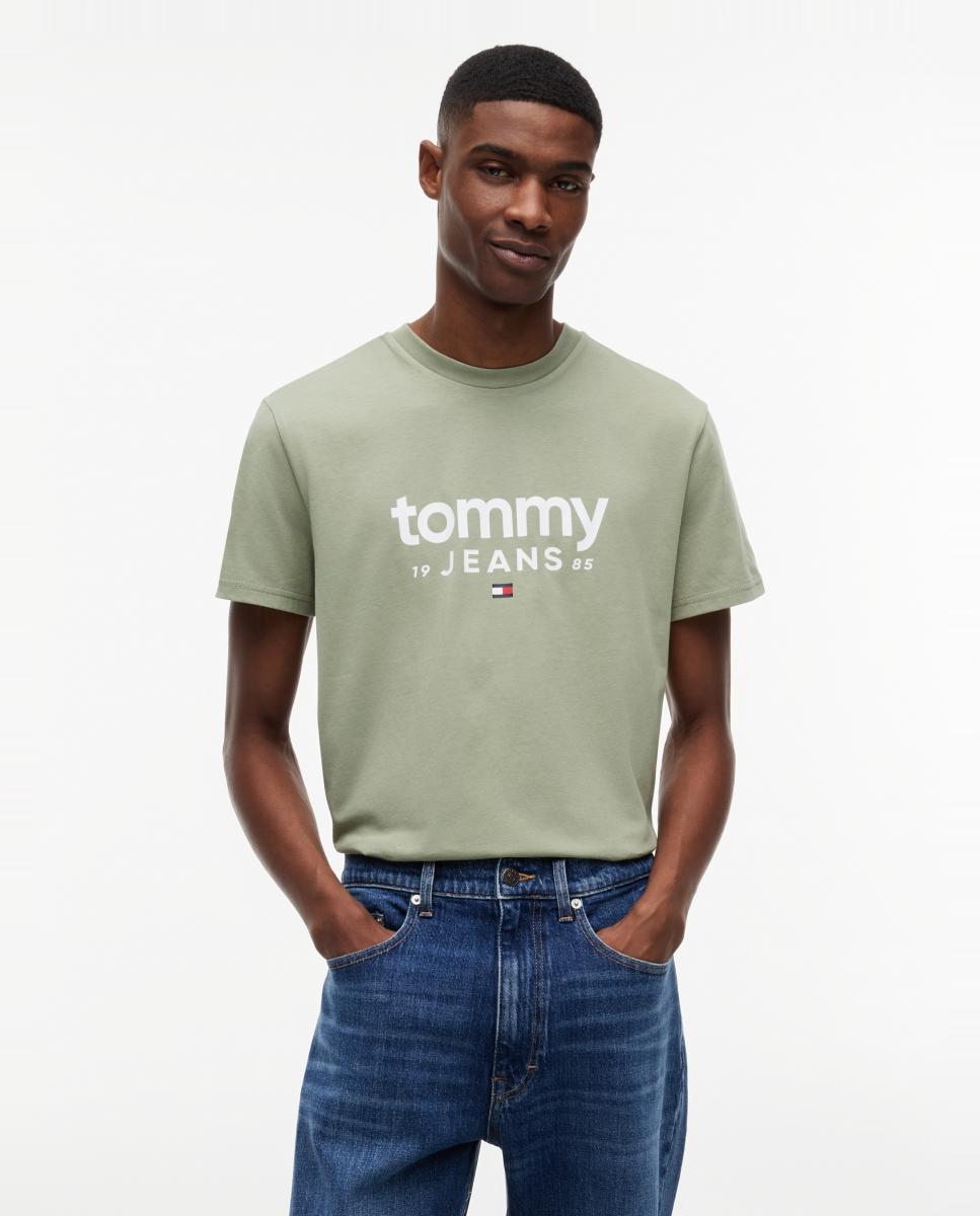 Imagem 0 de T-shirt de Manga Curta com Logótipo no Peito e Corte Slim - Verde