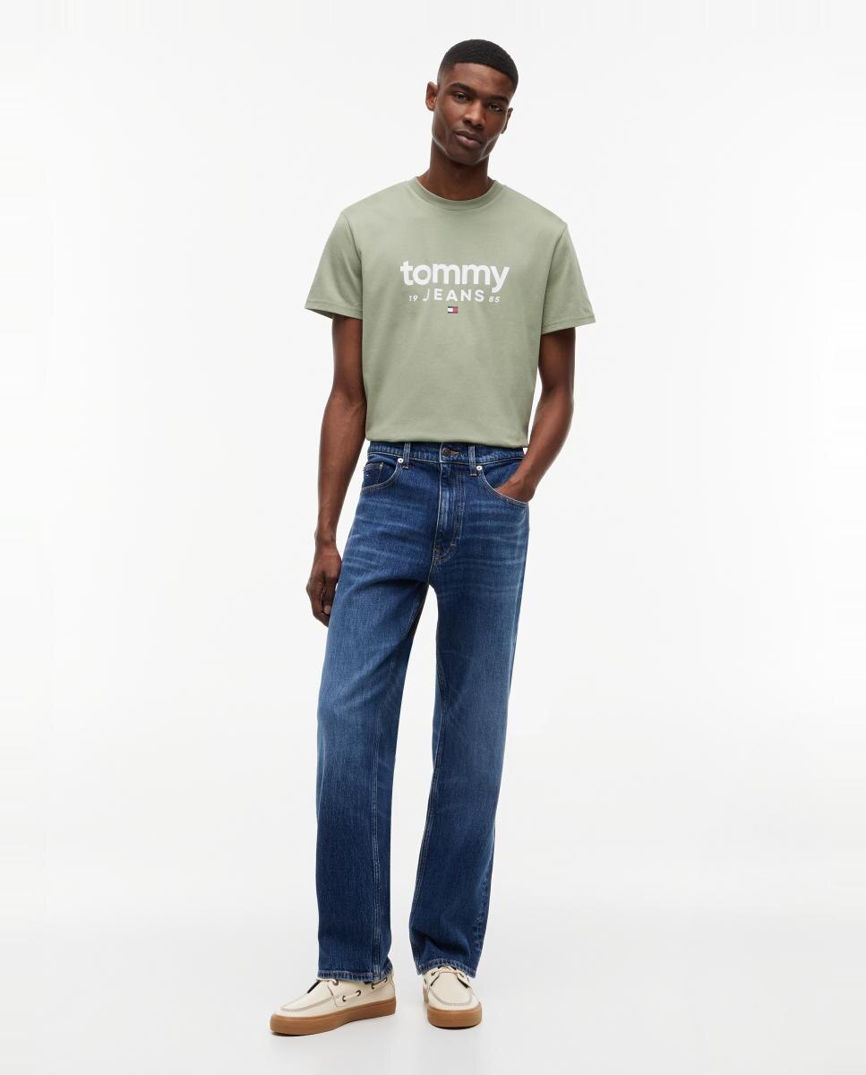 T-shirt de Manga Curta com Logótipo no Peito e Corte Slim - Verde Verde-claro-5