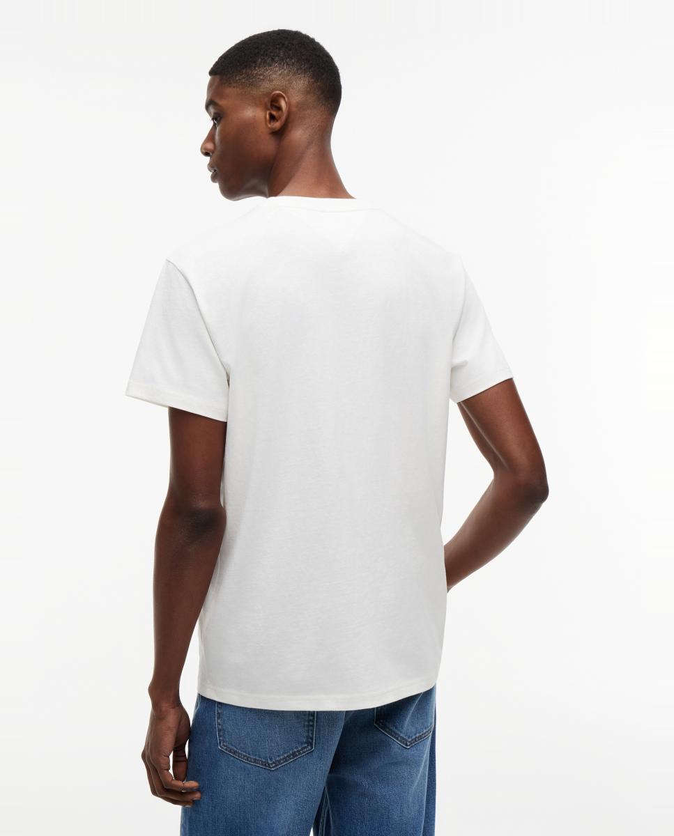 Imagen 2 de Camiseta de manga corta en color blanco, con logo Tommy Jeans en el pecho y corte slim - Blanco Blanco